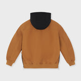 Padded Bomber Jacket With Removable Hood