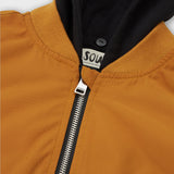 Padded Bomber Jacket With Removable Hood