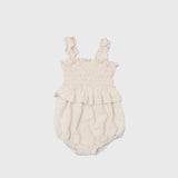 Brae smocked ruffle romper