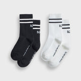 Two-Pack Of Striped Crew Socks