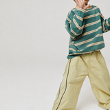 Leith stripe cinched long sleeve t-shirt