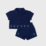 Merrick floral embroidered set