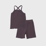 Suki ribbed tank and short set