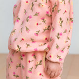 Pink Blossom Fleece Set