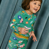 Bug Garden Pima Blend Pajama Set - Green