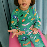 Bug Garden Pima Blend Pajama Set - Green