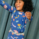 Bug Garden Pima Blend Pajama Set - Blue