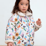 Funny Flower Reversible Sherpa Jacket
