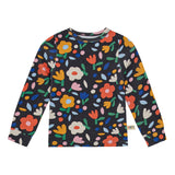 Flower Garden Pima Blend Pajama Set - Black Floral