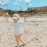 Linen Striped Shorts | Cherry