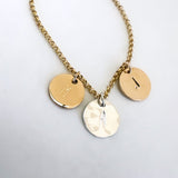 Letter disc pendant (only)