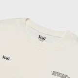 Oversized crew neck t-shirt with chest print