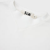 Mock neck cropped sweatshirt