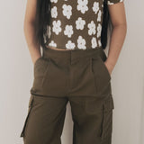Organic Cotton Wide Leg Cargo Pant