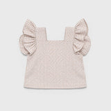 Lottie gingham ruffle top and short set