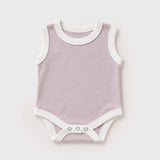 Mari contrast trim sleeveless onesie