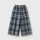 Marcel plaid wide leg denim pant