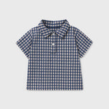 Nilan checked polo and short set