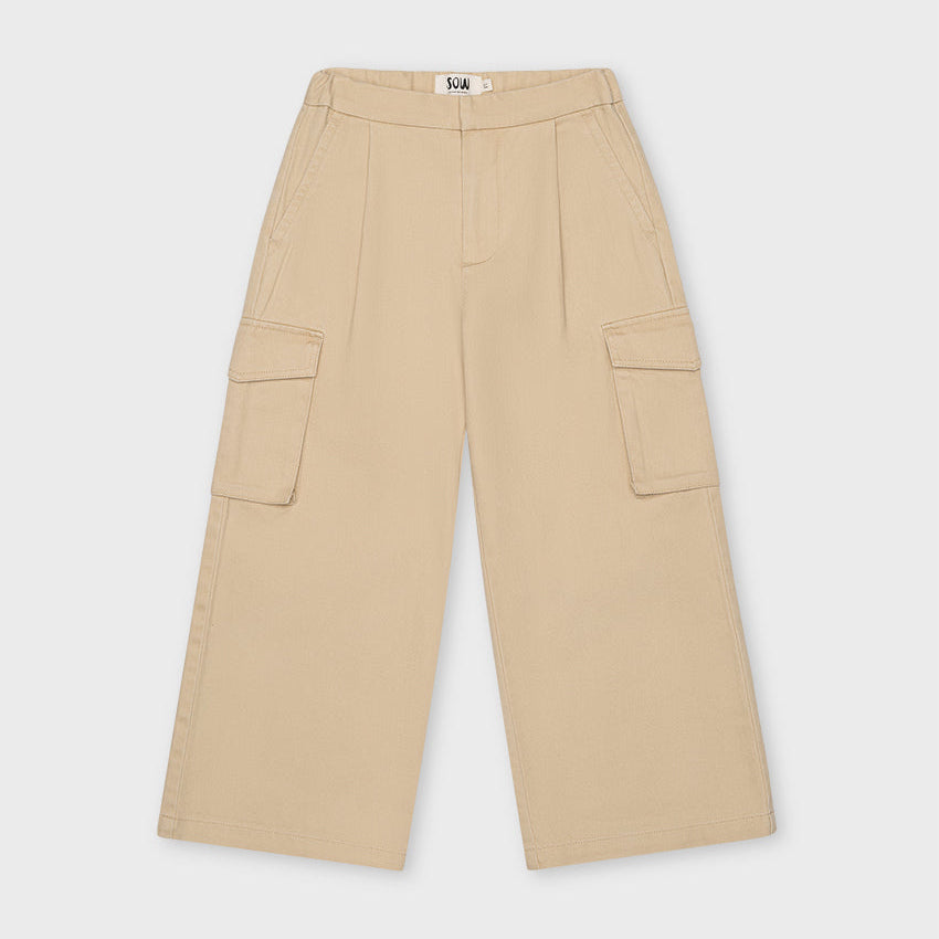 Organic Cotton Wide Leg Cargo Pant
