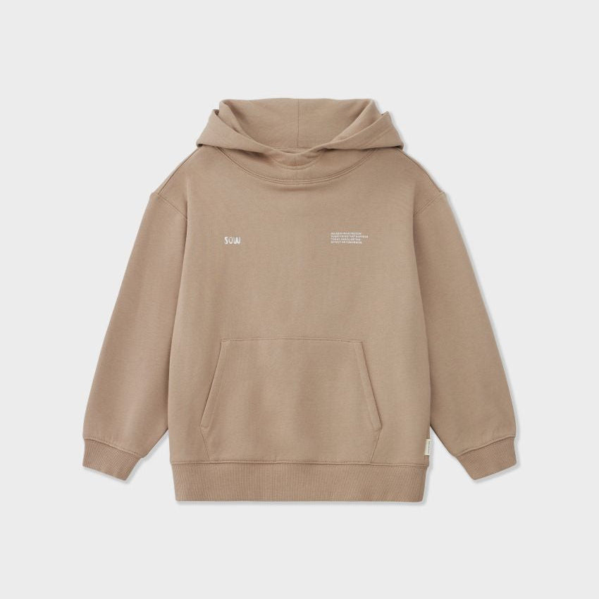 Relaxed Cotton Hoodie With Print