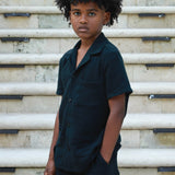 Organic Cotton Camp Collar Waffle Shirt