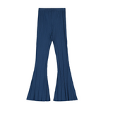 Ultra wide leg rib trouser