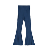 Ultra wide leg rib trouser
