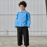 Trucker jacket with contrasting collar