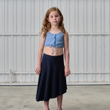 Cropped sleeveless top
