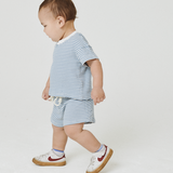 Tavi stripe waffle knit set