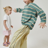 Leith stripe cinched long sleeve t-shirt
