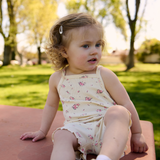 Soleil waffle floral tank and short set