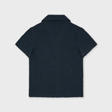 Short sleeve camp collar waffle shirt