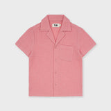 Short sleeve camp collar waffle shirt