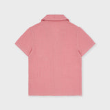 Short sleeve camp collar waffle shirt