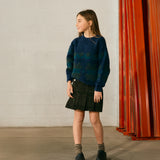 Corduroy pleated mini skirt