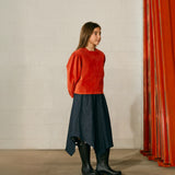 Square neck dyed blouse