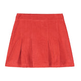 Corduroy pleated mini skirt