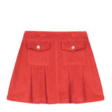 Corduroy pleated mini skirt