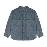 Oversized printed corduroy overshirt