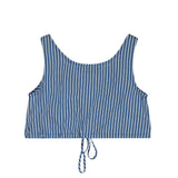 Cropped sleeveless top