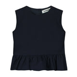 Seersucker peplum blouse