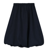 Seersucker puff ball midi skirt