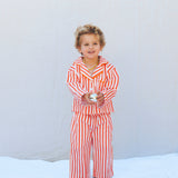The Stripe Pajamas | Cherry Red