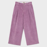 Organic Cotton Corduroy Double Pleated Wide Leg Pants