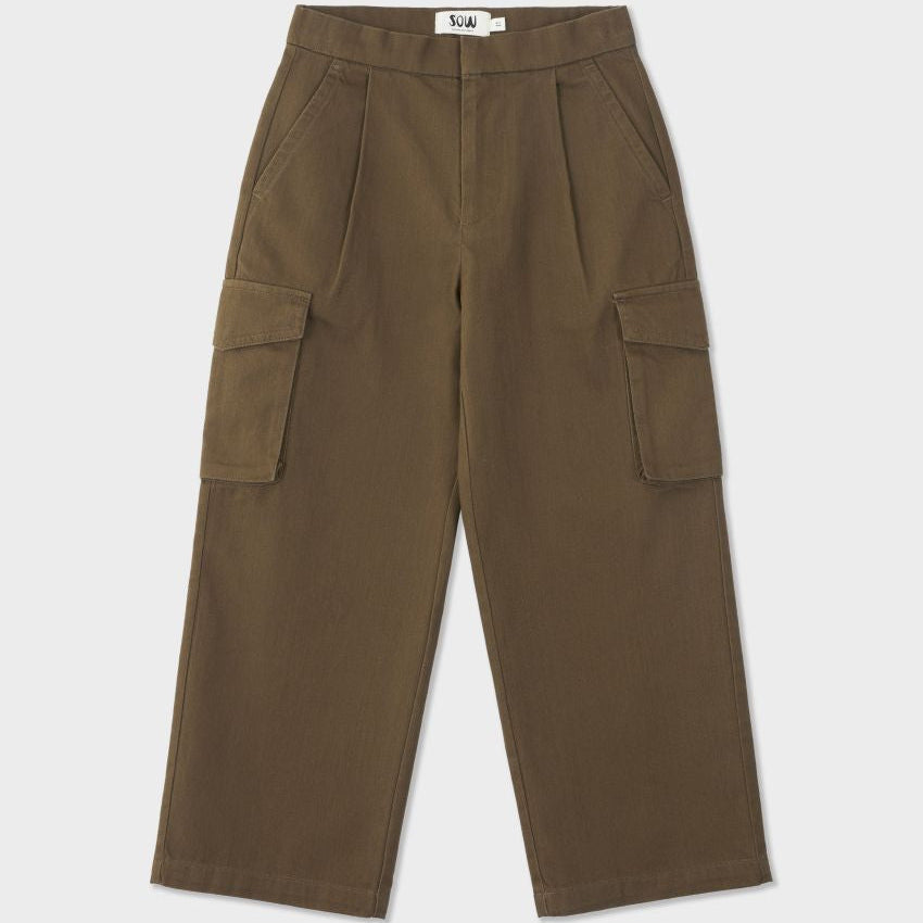 Organic Cotton Wide Leg Cargo Pant