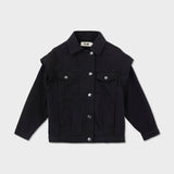 Organic Cotton Trucker Denim Jacket with Inset Sleeves