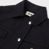 Organic Cotton Trucker Denim Jacket with Inset Sleeves