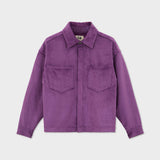 Faux Suede Button Up Jacket