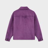 Faux Suede Button Up Jacket